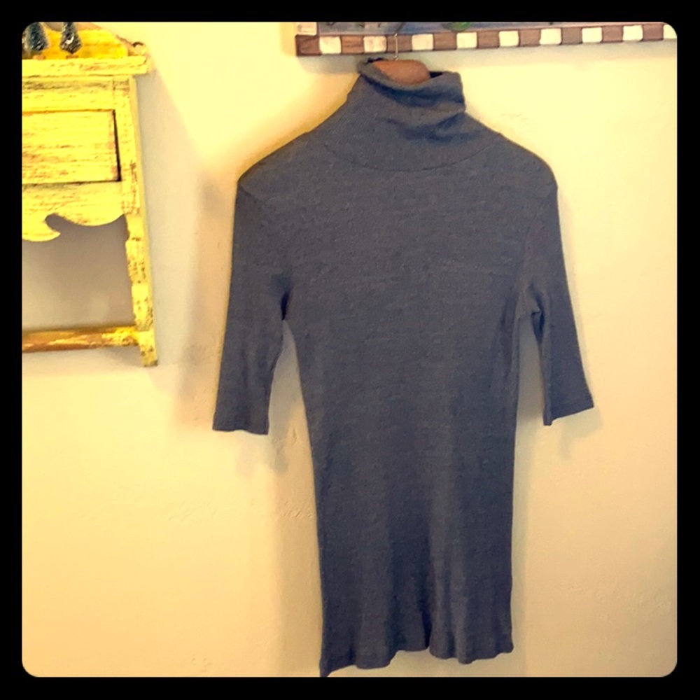 Michael stars metallic gray turtleneck